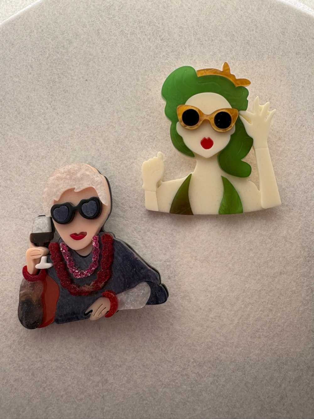 Artsy Resin Pins with Whimsy